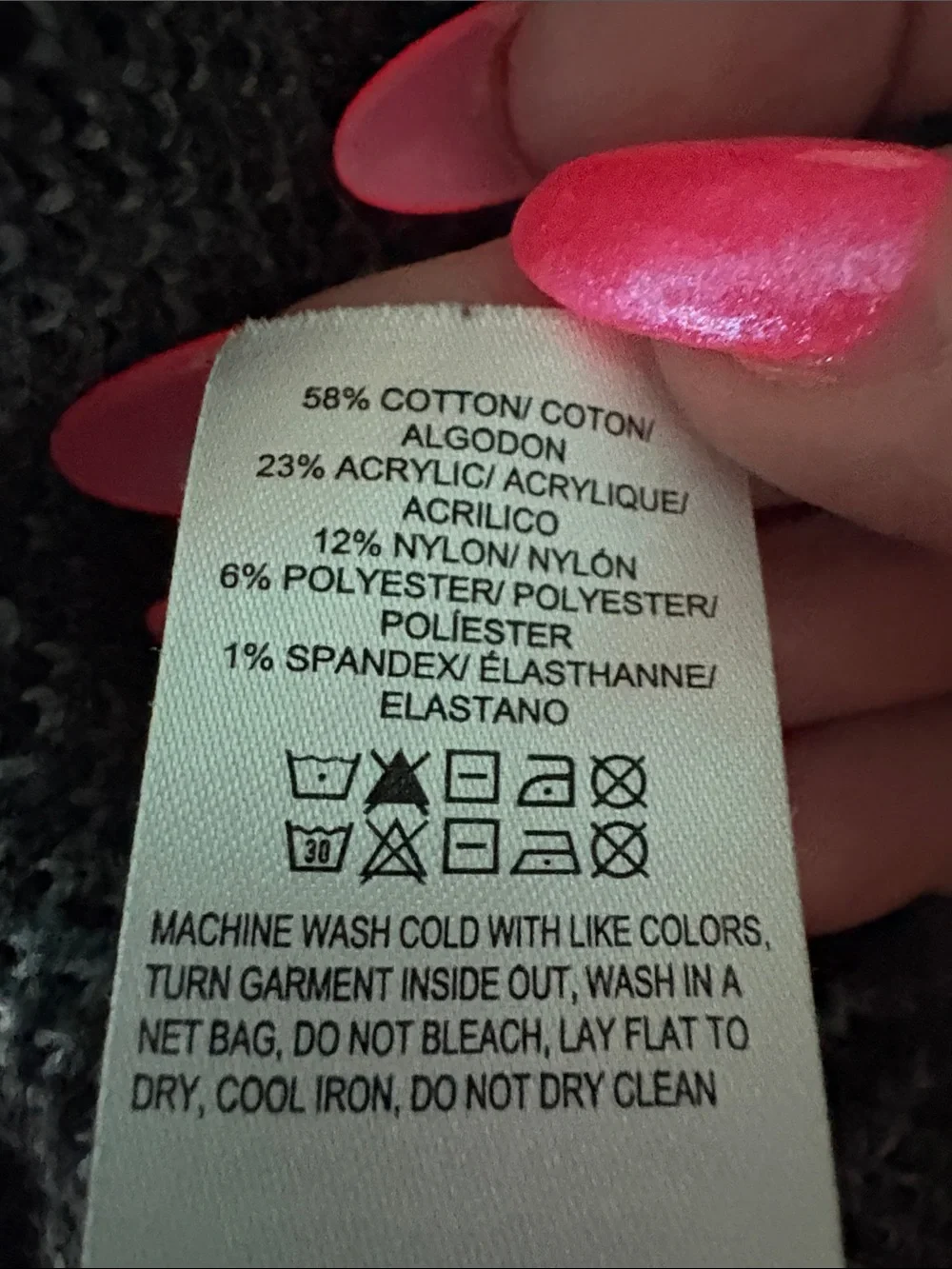 Lucky Brand Gray Leopard Print Crewneck Sweater